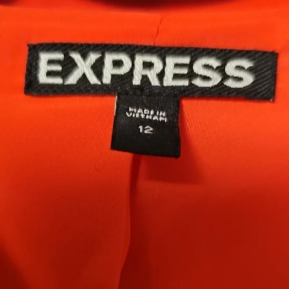 EXPRESS Vibrant Coral Coloured Women's Blazer - Picture 2 of 8